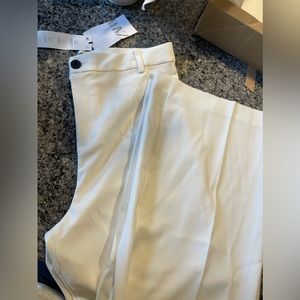 White full length ZARA pants NWT